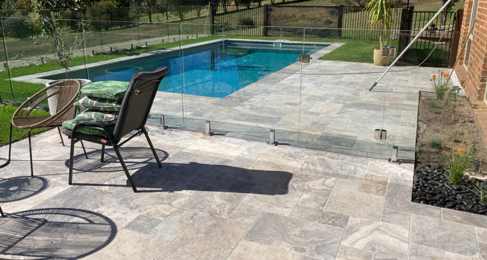 Paving at Trend Pools Albury Wodonga